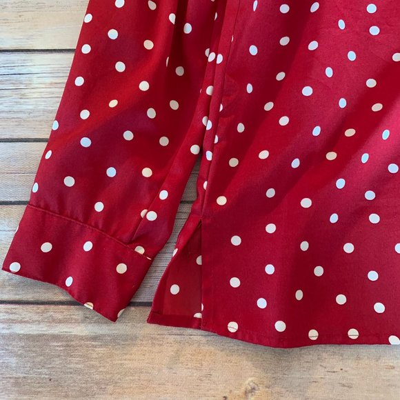 KAREN SCOTT Polka Dot Button Down Shirt - Picture 3 of 5